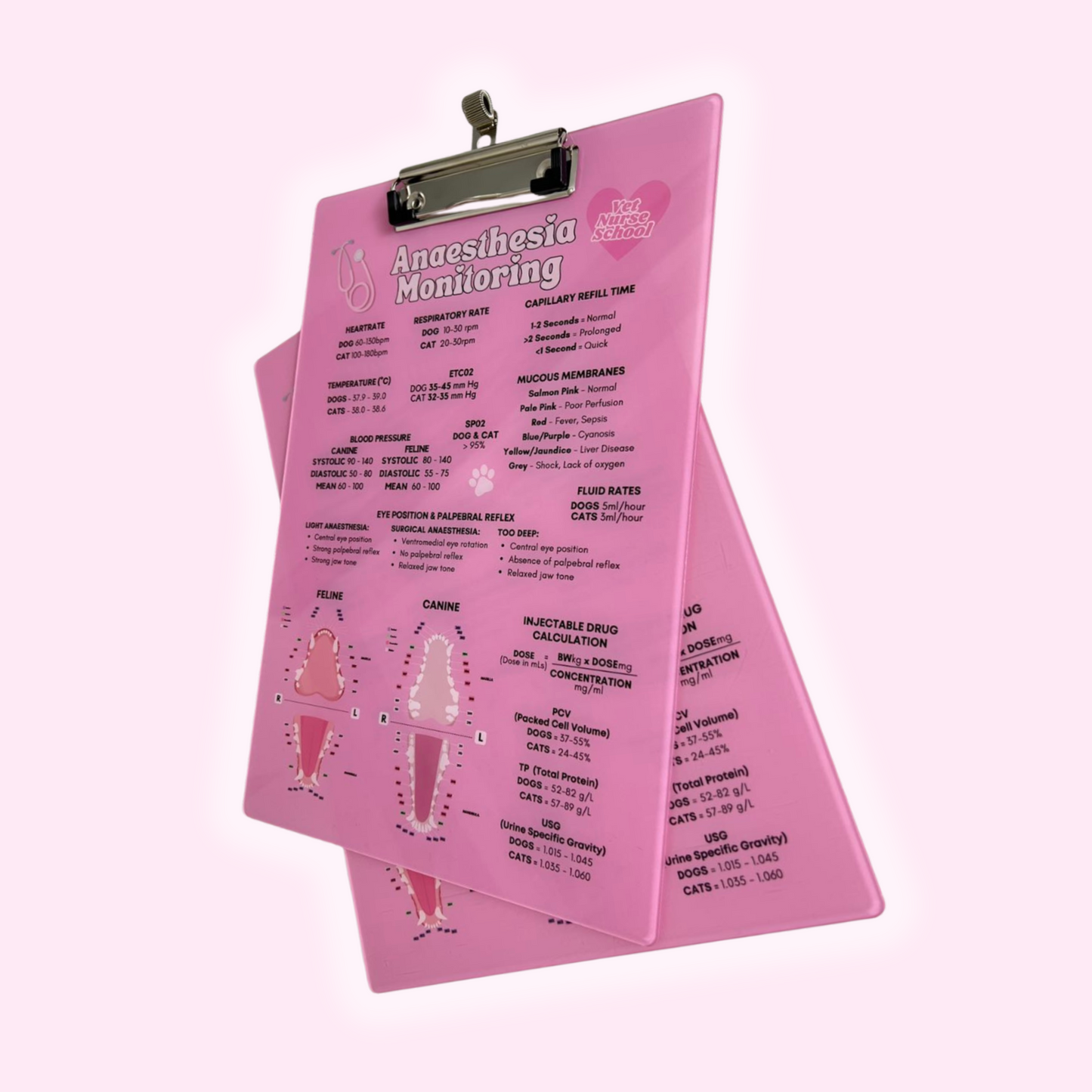 Anaesthetic Monitoring Clipboard